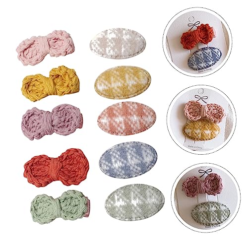 Abaodam 10pcs Wool Knitting Hairpins for Kids