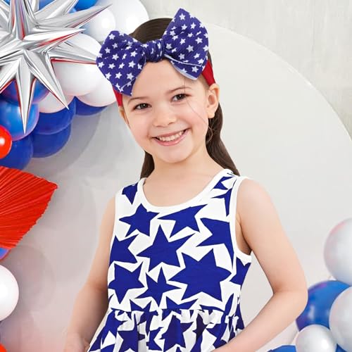 ONENINEDREAM 4th of July Headband Set for Baby Girls 1