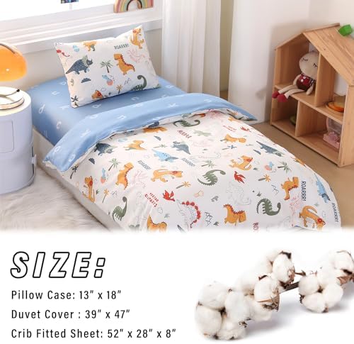100 Cotton Dinosaur Crib Bedding Set 3 Piece