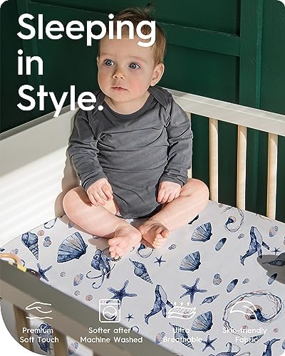 TotBasic Ultra Soft Mini Crib Sheets 2 Pack
