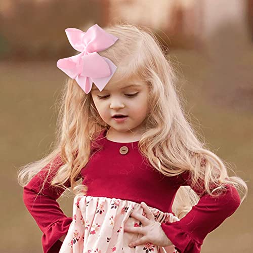 30Pcs 6 Inch Hair Bows for Girls with Alligator Clips