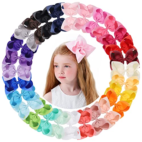 Choicbaby 6 Inch Hair Bows 28pcs for Girls