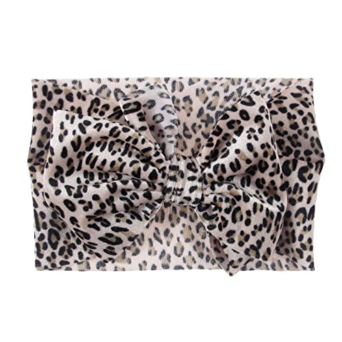 Nishine 5PCS Baby Girls Leopard Hair Turban Head Wraps