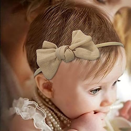 NociHah 3Pcs Cute Baby Headbands with Handmade Bows
