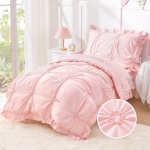 Wowelife Princess Toddler Bedding Set Pink 4pcs