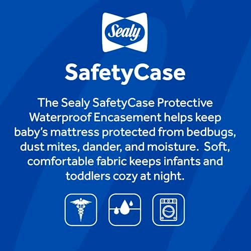 Sealy Baby Waterproof Crib Mattress Protector Pad - 52x28 White