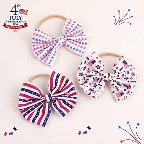4th of July Baby Headbands with Stars and Stripes