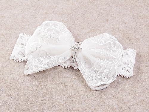 Nishine 2 Pack Baby Bowknot Headbands with Cross Button