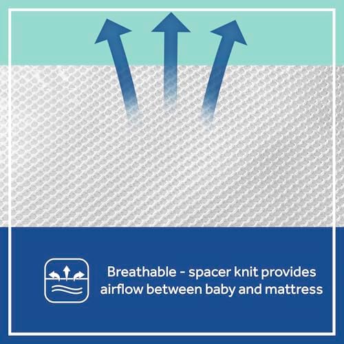 Sealy Baby FreshFlow Breathable Crib Mattress Protector Pad - 52 x 28 White
