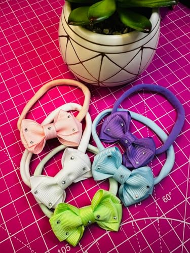 Sparkling Bow Headbands Set of 5