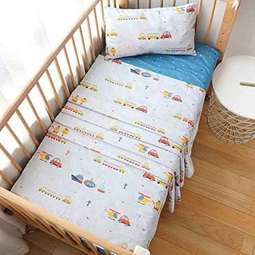 3 Piece 100 Cotton Toddler Sheet Pillowcase Set for Boys and Girls