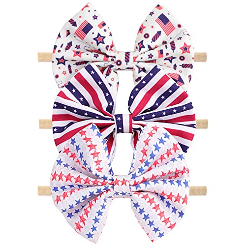4th of July Baby Headbands with Stars and Stripes