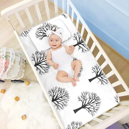 Cooling Black Tree Mattress Pad for Baby Toddler 28x52