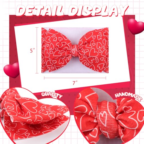 YanJie Valentines Tied Bow Hairband for Baby Girls