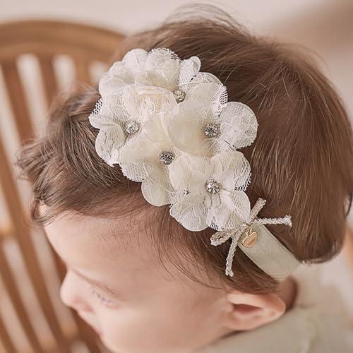 Baby Girl Lace Headbands with Bow Knot Flowers