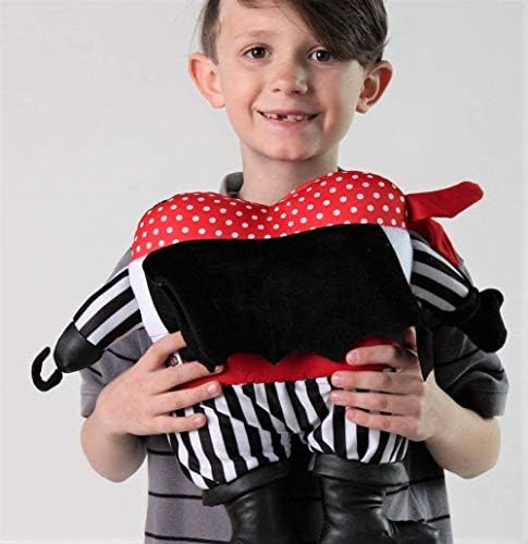 Plush Pirate Booty Tooth Fairy Pillow with Pocket 11 Inch