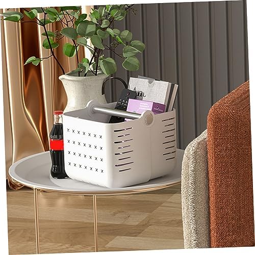 Yardenfun Collapsible Storage Basket with Handle for Bathroom and Nursery