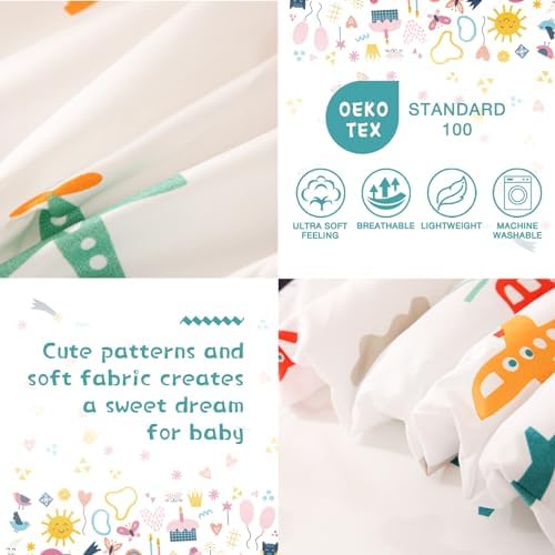 JSD Airplane Toddler Bedding Set 4 Piece