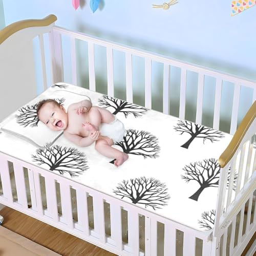 Cooling Black Tree Mattress Pad for Baby Toddler 28x52