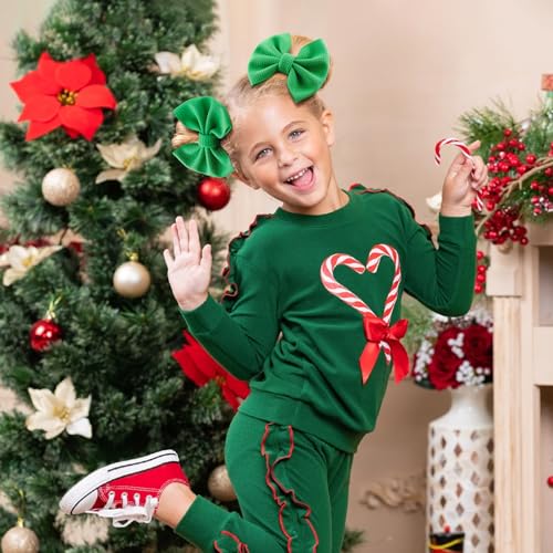 YanJie 45 Inch Christmas Hair Clips Set for Baby Girls