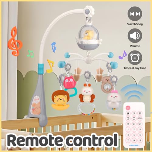 Nicknack Baby Crib Mobile with Music Light and Remote Control