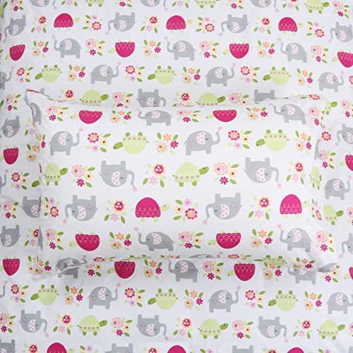 Danica 3-Piece Cotton Toddler Sheet Set - Turtle Elephant
