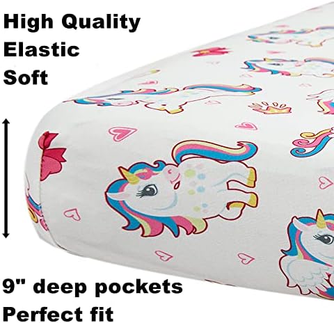 4 Pack Soft Crib Sheets for Baby Girls