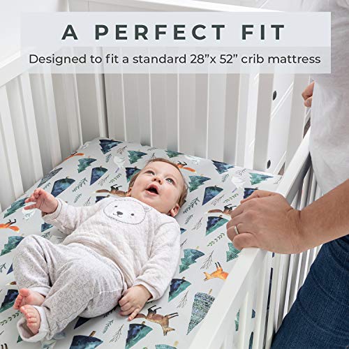 Pobi Baby 2-Pack Fitted Crib Sheets - Neutral Ultra-Soft Safe