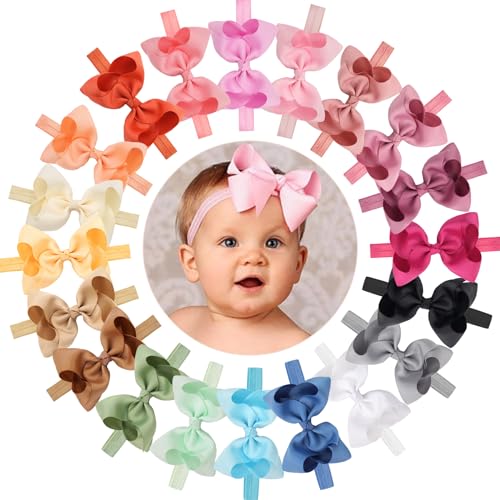 CLLOT Baby Girls Hair Bows Headbands Pack of 20