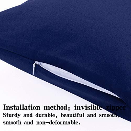 NTBAY Zippered Toddler Pillowcases Set of 2 13x18 Navy Blue