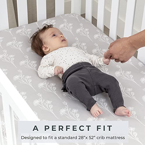 Pobibaby 2 Pack Wildflower Crib Sheets