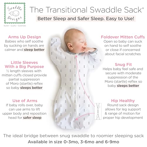 SwaddleDesigns Transitional Swaddle Sack for Newborn
