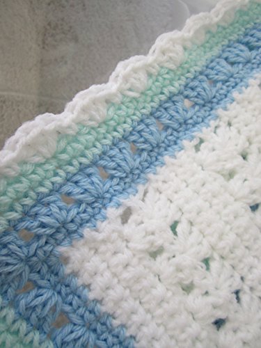 Hand Crochet Baby Boy Blanket by Kims Crochet Designs 1