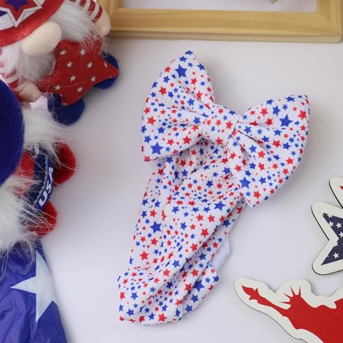 Independence Day Baby Girl Headbands with Big Red Stars
