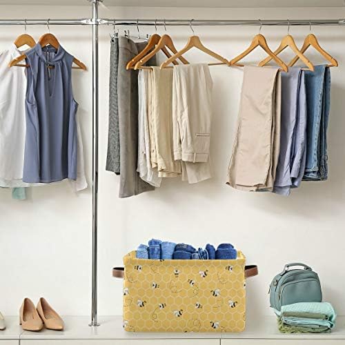 AUUXVA Collapsible Storage Basket Cube Yellow