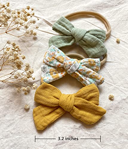 Cherssy Baby Hair Bows and Headbands 10pcs Soft Nylon