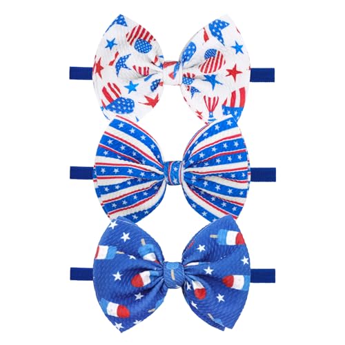 YanJie Velvet Baby Bows Stretchy Headbands