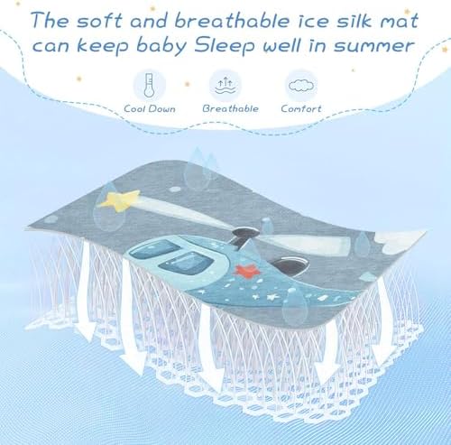 Cooling Baby Crib Mattress Pad 28x52 Inch Washable