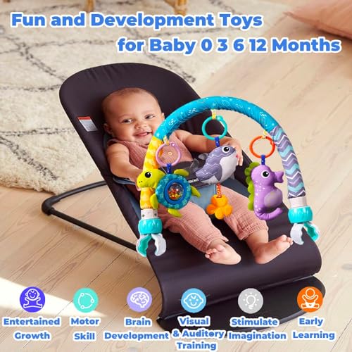 ORZIZRO Baby Stroller Arch Toys with Musical Whale