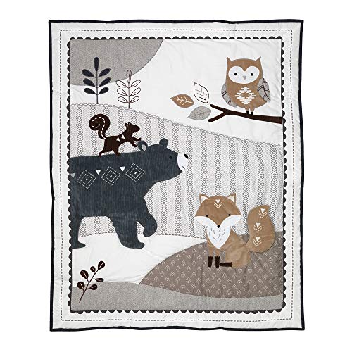 Lambs Ivy Woodland Forest Animal Crib Bedding Set - Gray