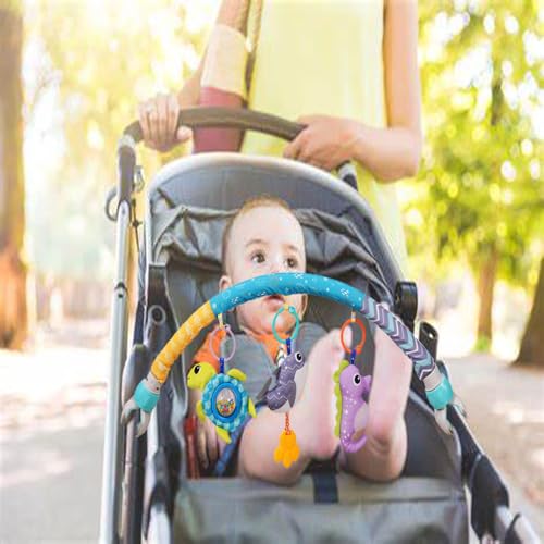 ORZIZRO Baby Stroller Arch Toys with Musical Whale