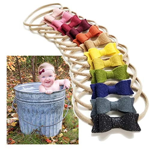 Vanaguelite Fall Rainbow Mini Bows Headbands