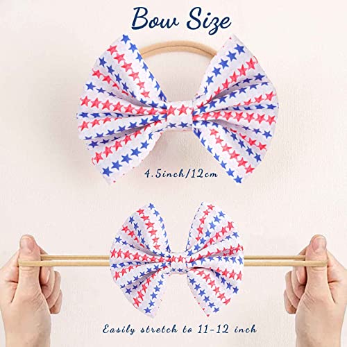 4th of July Baby Headbands with Stars and Stripes