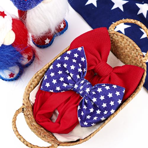 ONENINEDREAM 4th of July Headband Set for Baby Girls 1