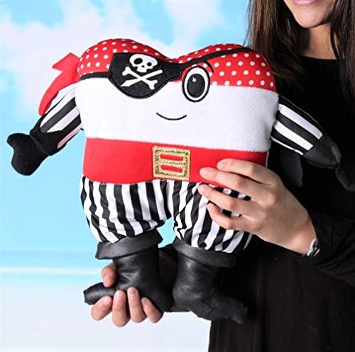 Plush Pirate Booty Tooth Fairy Pillow with Pocket 11 Inch
