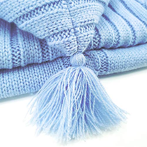 XMWEALTHY Baby Swaddle Blanket 0-6 Months Light Blue