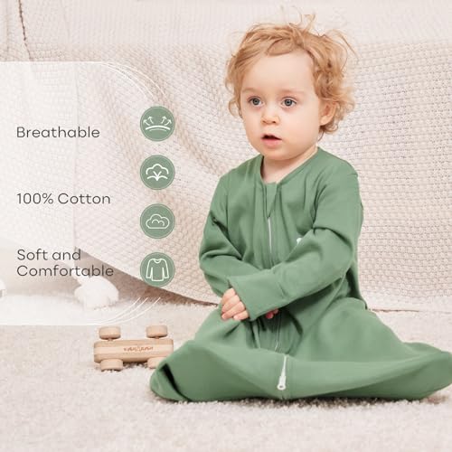 Yoofoss Baby Sleep Sack 0-6 Months 2-Way Zipper 100 Cotton