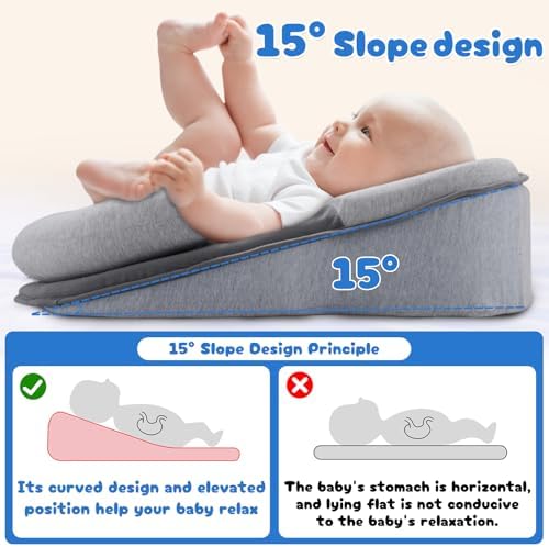 Puzynro Baby Wedge Nursing Support Pillow for Newborn