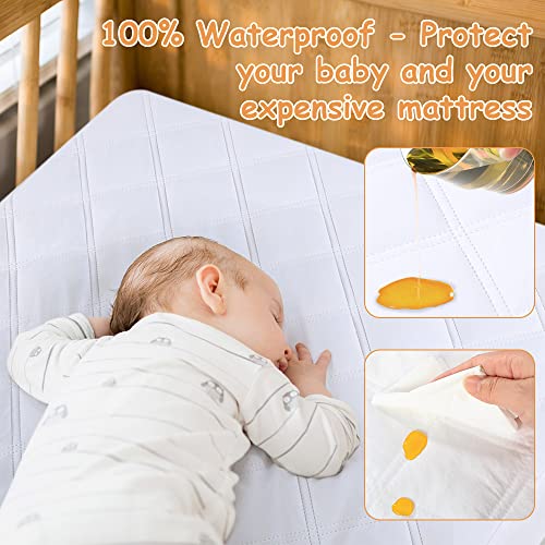 Yoofoss 2 Pack Waterproof Mattress Protector for Pack and Play
