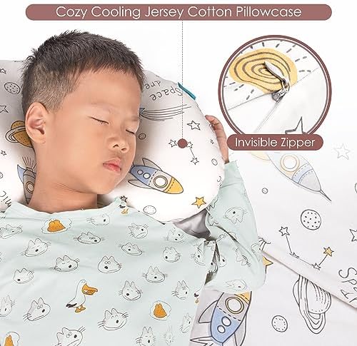 BYRIVER Toddler Sleeping Pillow 12x22 with Cotton Case 1